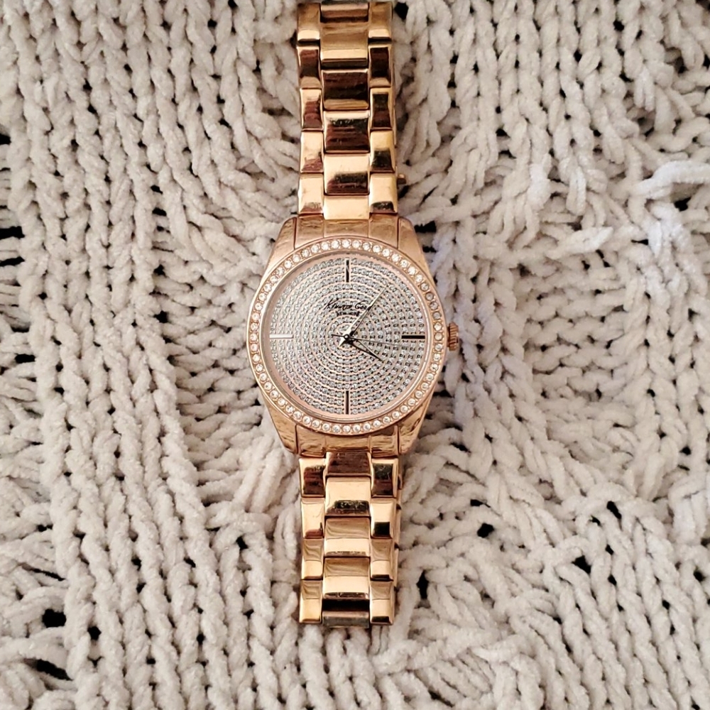 Watch Kenneth Cole rosegold watch with bling